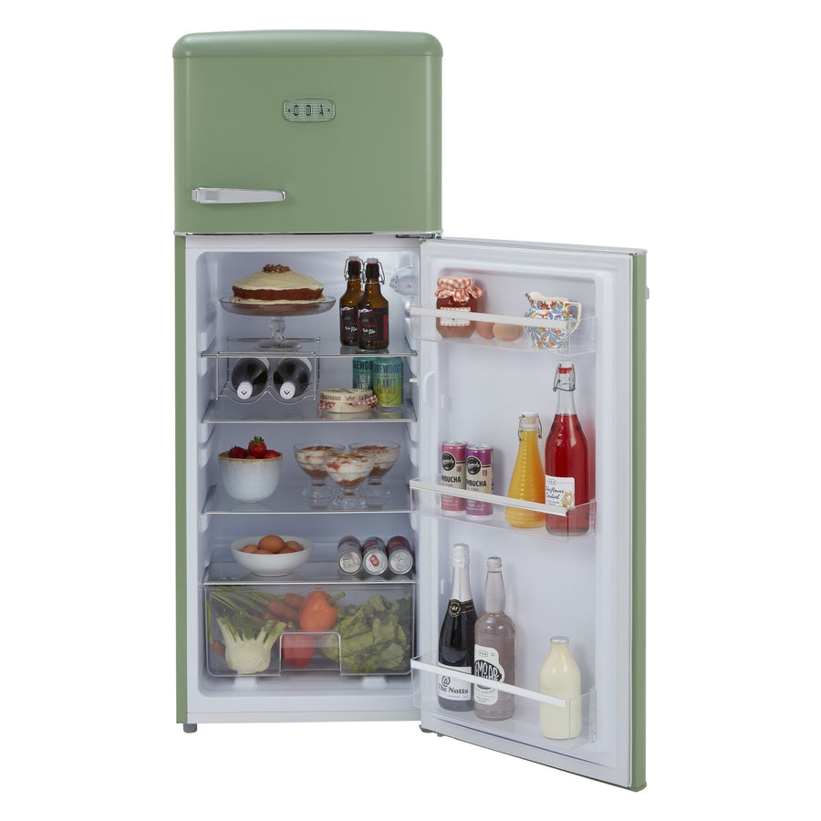 CDA Betty Meadow Green Top Mount fridge freezer