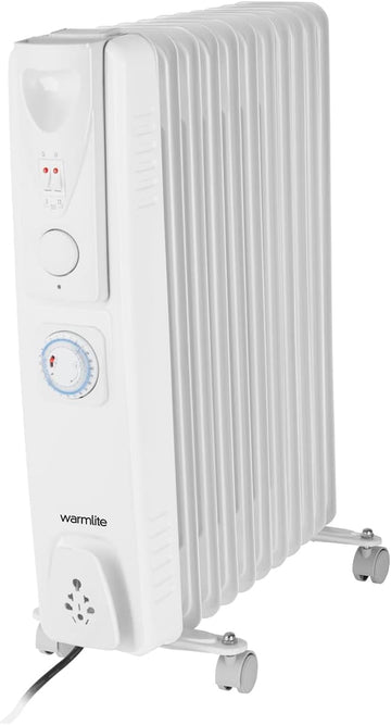 Warmlite WL43005YTW 2.5 kW oil-filled radiator with timer