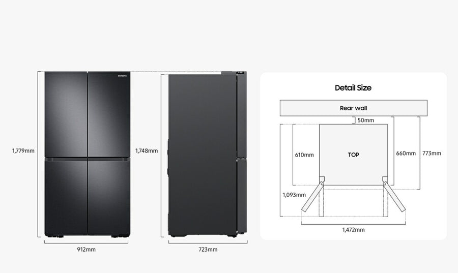 Samsung RF59C70TES9 Non ice & water Four-Door Fridge Freezer - Silver [free 5-year parts & labour guarantee]