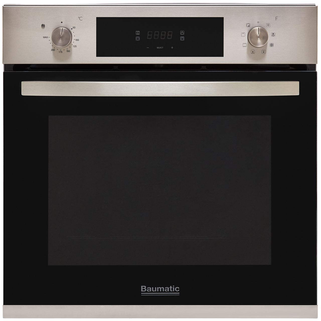Baumatic BOMTU608X E Multifunction Fan Oven With Digital Timer Stain Basil Knipe Electrics