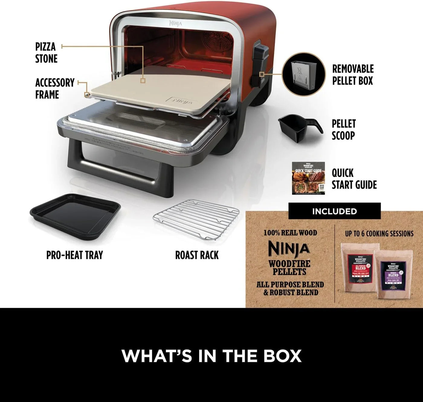 Ninja OO101UK Woodfire outdoor oven, Artisan Pizza maker and BBQ