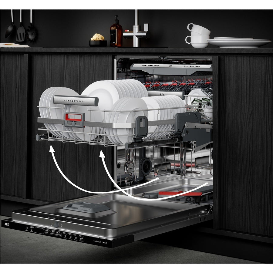 AEG 9000 FSE83837P Comfort Lift 14 Place Setting Integrated Dishwasher