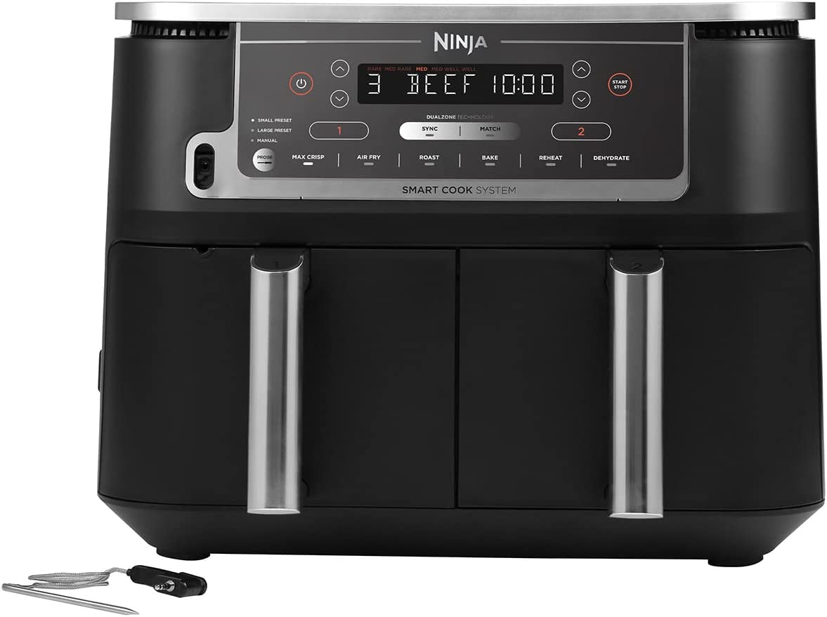 NINJA Foodi MAX Dual Zone AF451UK Air Fryer - Black [digital probe