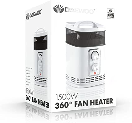 Daewoo HEA1761 1.5kW Compact Fan Heater