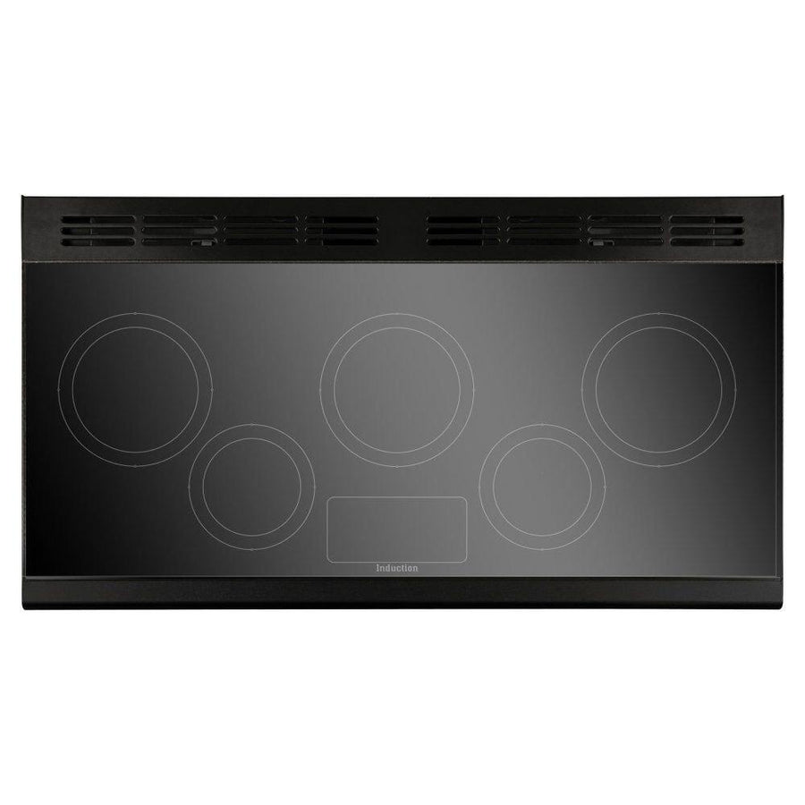 Rangemaster CDL110EISL/C Classic Deluxe Slate with Chrome Trim - 110cm Electric Induction Range Cooker - Basil Knipe Electrics