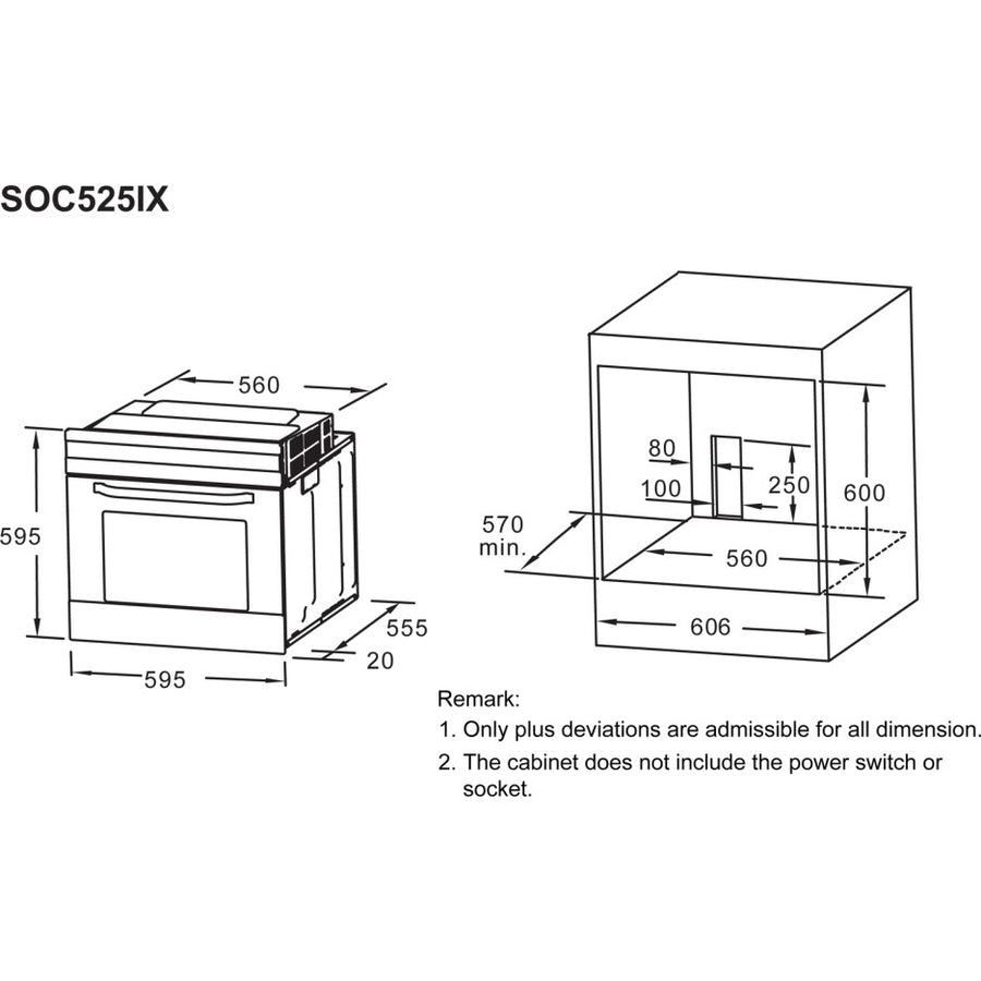 SOC525IX multifunction single oven 