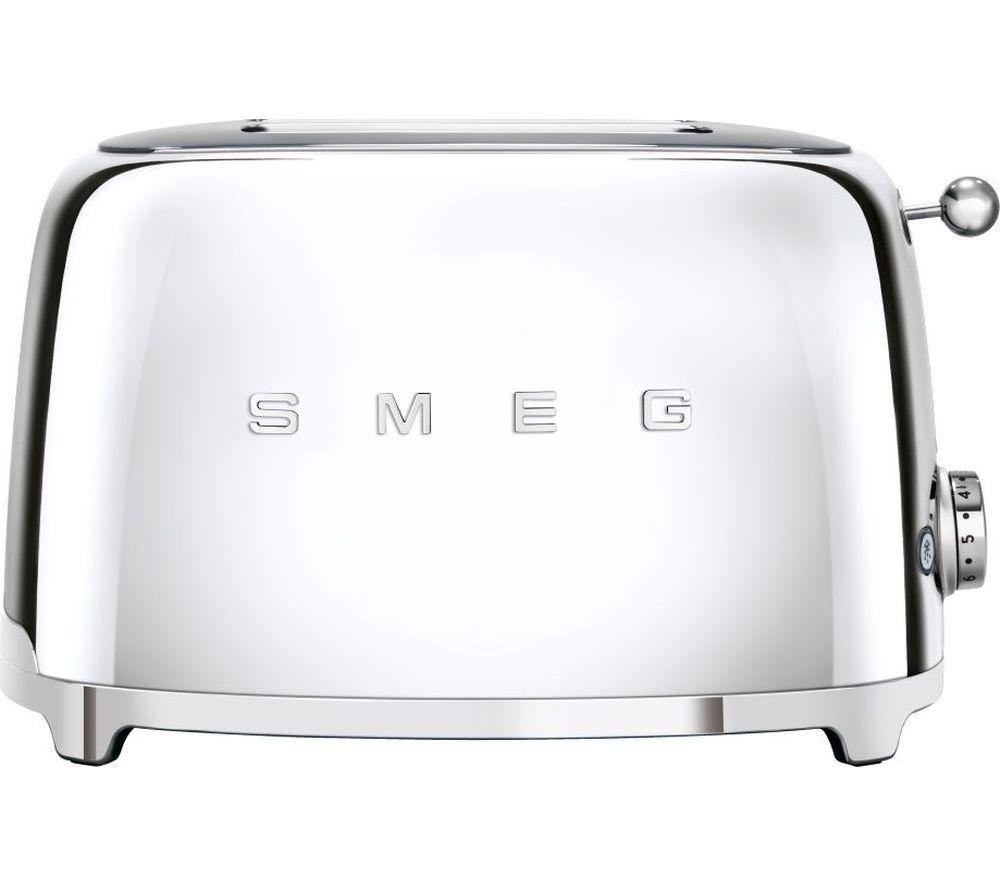 Smeg TSF01SSUK 50's Retro Style Toaster In Stainless Steel Basil