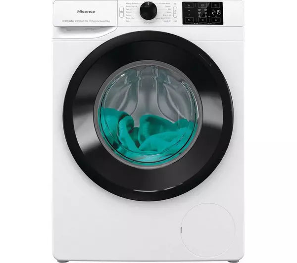 Hisense WFGC901439VM 9kg 1400 Spin Washing Machine With Steam Wash [2-year parts & labour guarantee]