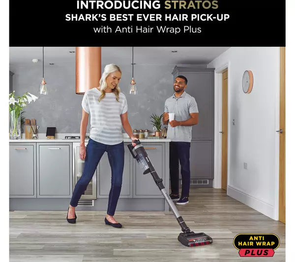 SHARK Stratos Anti Hair Wrap Plus Pet Pro IZ420UKT Cordless Vacuum Cleaner - Silver