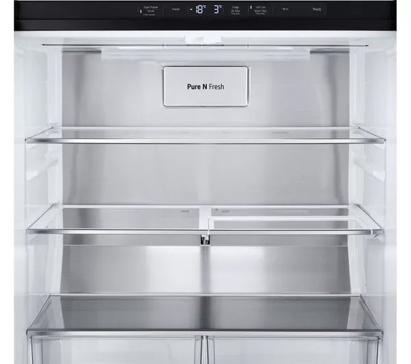 LG GMG860EPBE 84cm InstaView American Style Fridge Freezer - Black Steel [free 5-year parts & labour guarantee]
