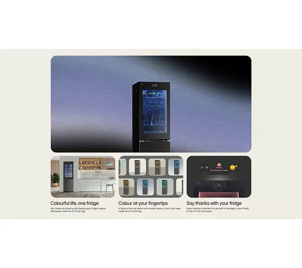 LG GBG7190CEV InstaView™ 60/40 Fridge Freezer - Essense Black Steel [Free 5-year parts & labour warranty]