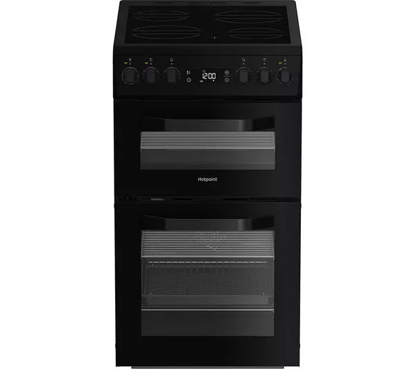Hotpoint HDE5VDCB 50cm Electric Ceramic Cooker - Black