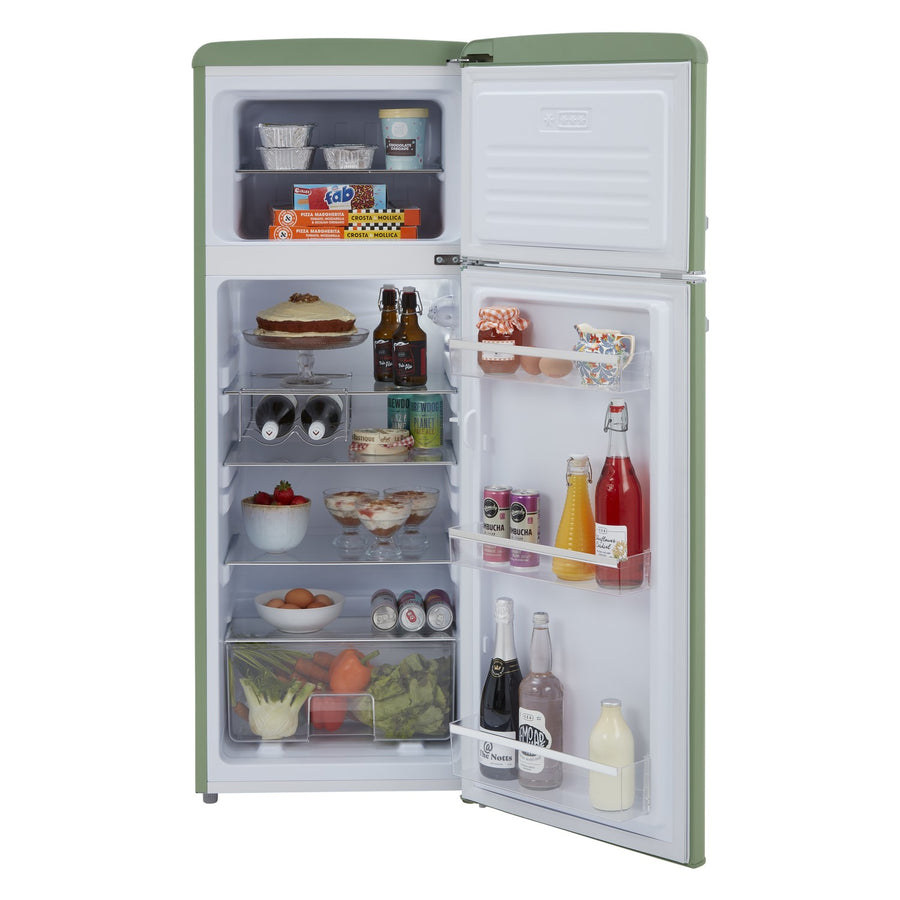 CDA Betty Meadow Green Top Mount fridge freezer