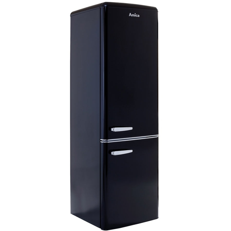 Amica FKR29653B/1 55cm Freestanding 60/40 Retro Fridge Freezer - Black