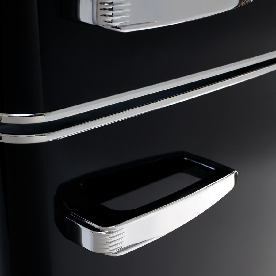 Amica FKR29653B/1 55cm Freestanding 60/40 Retro Fridge Freezer - Black