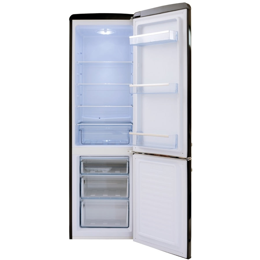 Amica FKR29653B/1 55cm Freestanding 60/40 Retro Fridge Freezer - Black