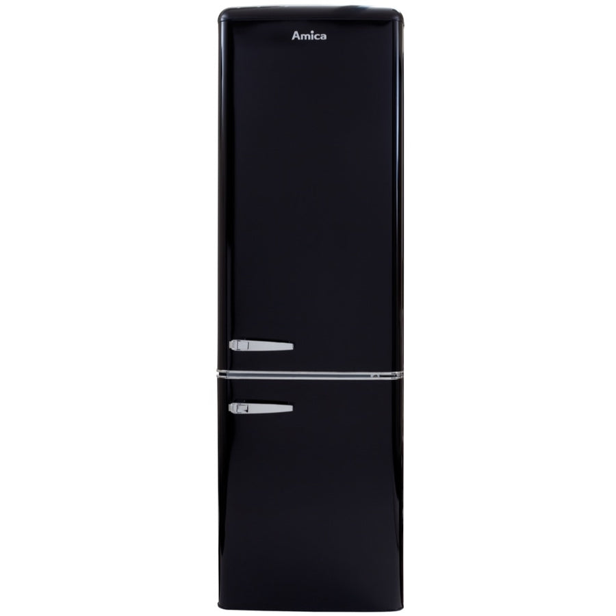Amica FKR29653B/1 55cm Freestanding 60/40 Retro Fridge Freezer - Black