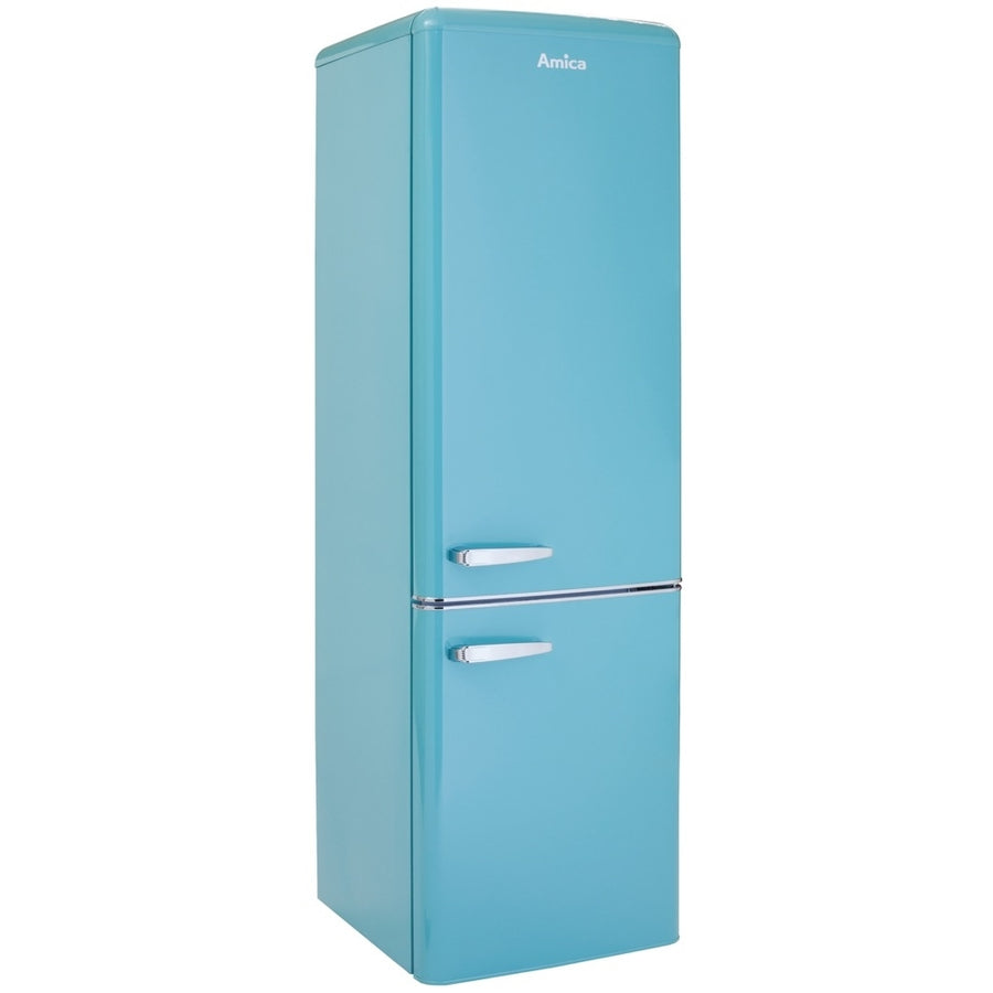 Amica FKR29653DEB Retro style 60/40 fridge freezer - Duck Egg Blue