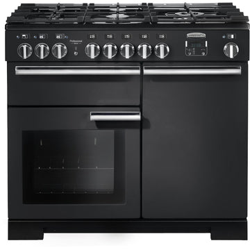 Rangemaster PDL100DFFCB/C Professional Deluxe 100 Dual Fuel Range Cooker Charcoal Black