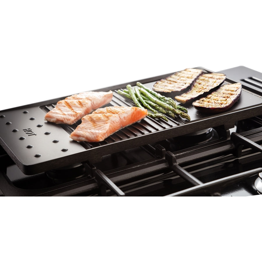 Rangemaster CLDL100DFPGBL/CM1 14638 Classic Deluxe 100cm Dual Fuel Range cooker - Black/Chrome