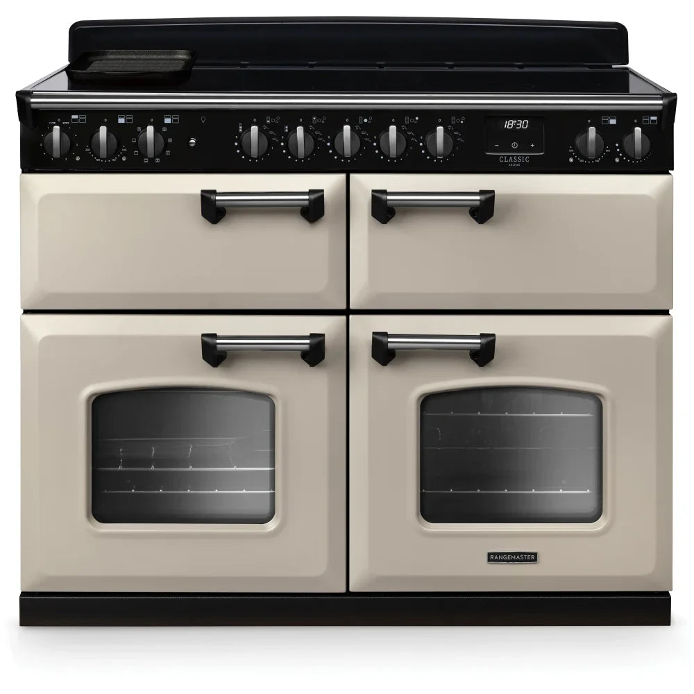 Rangemaster CLDLB110EIPPCR/CM1 110cm Classic Deluxe Range Cooker - Cre ...