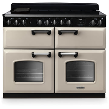 Rangemaster CLDLB110EIPPCR/CM1 110cm Classic Deluxe Range Cooker - Cream/Chrome