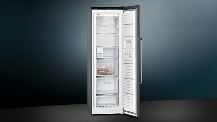 Siemens GS36NAXEP IQ500 Freestanding Frost Free Freezer – Black Steel [Anti Fingerprint]
