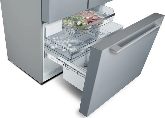 Bosch KFF96PIEP Series 8 Total No Frost French door Fridge Freezer Plumbed Ice & Water - Brushed steel anti-fingerprint