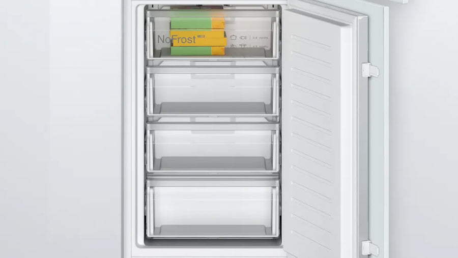 Bosch KIN85NSE0G 50/50 Integrated Frost Free Fridge Freezer Sliding Hinges - [Free 5-year parts & labour guarantee]