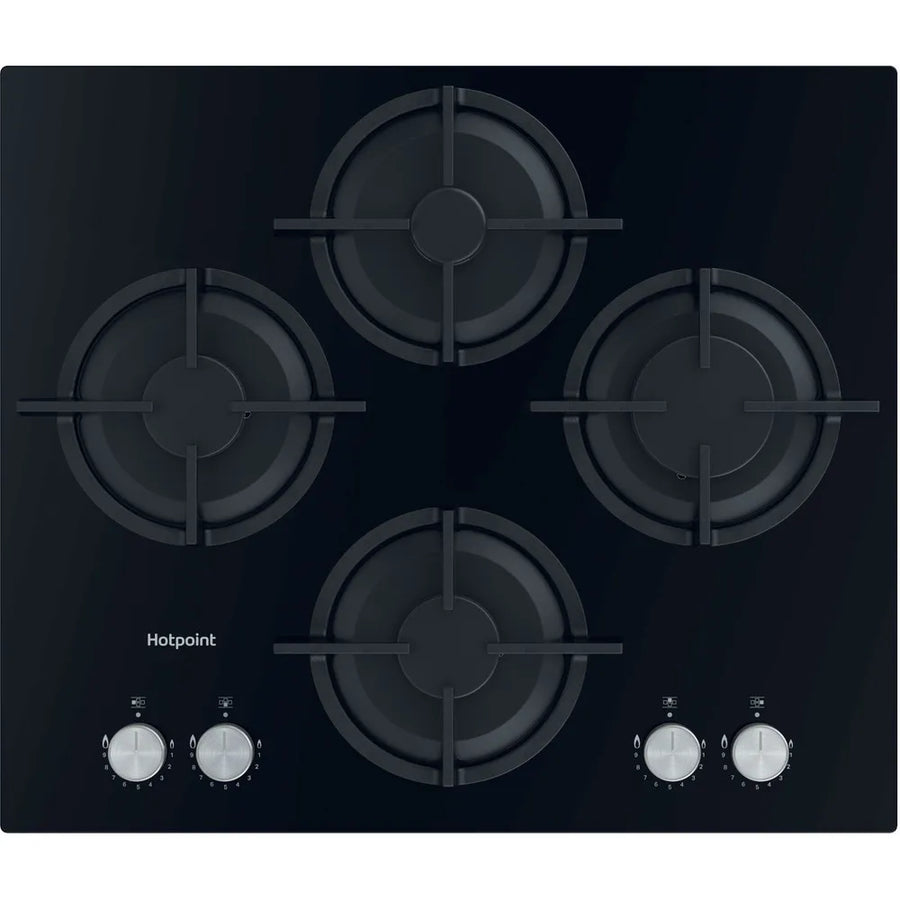 Hotpoint HGS61SBK 60cm Gas On Glass 4 Burner Gas Hob