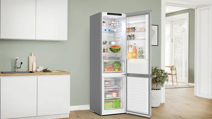 BOSCH Series 4 KGN392LDFG 70/30 Frost Free Fridge Freezer - Stainless Steel Look [Free 5-year parts & labour guarantee]