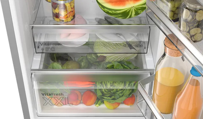 BOSCH Series 4 KGN392LDFG 70/30 Frost Free Fridge Freezer - Stainless Steel Look [Free 5-year parts & labour guarantee]