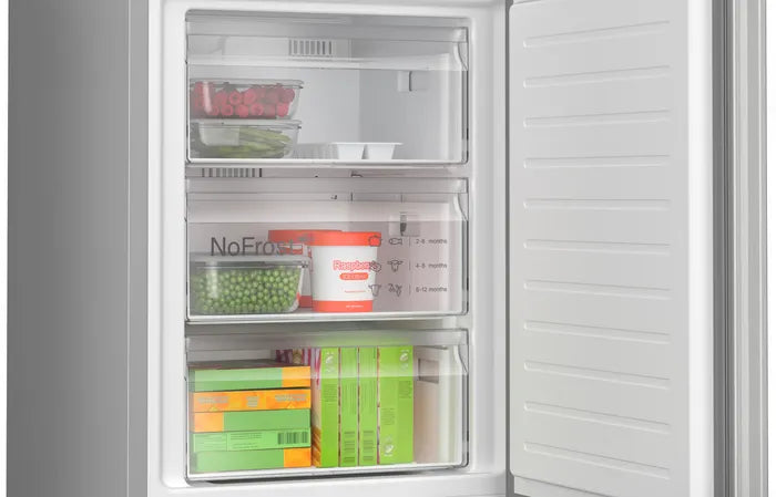 BOSCH Series 4 KGN392LDFG 70/30 Frost Free Fridge Freezer - Stainless Steel Look [Free 5-year parts & labour guarantee]