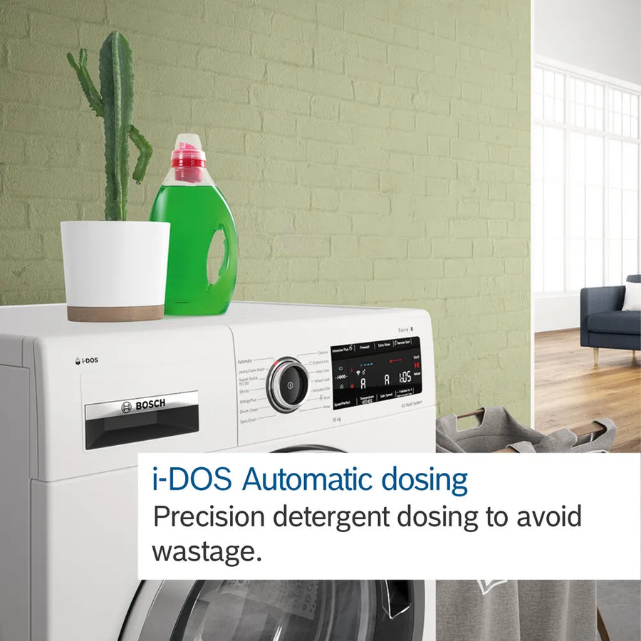 Bosch WGB256A2GB Series 8 iDos 10kg 1400rpm Washing Machine - White [Free 5-year parts & labour guarantee]