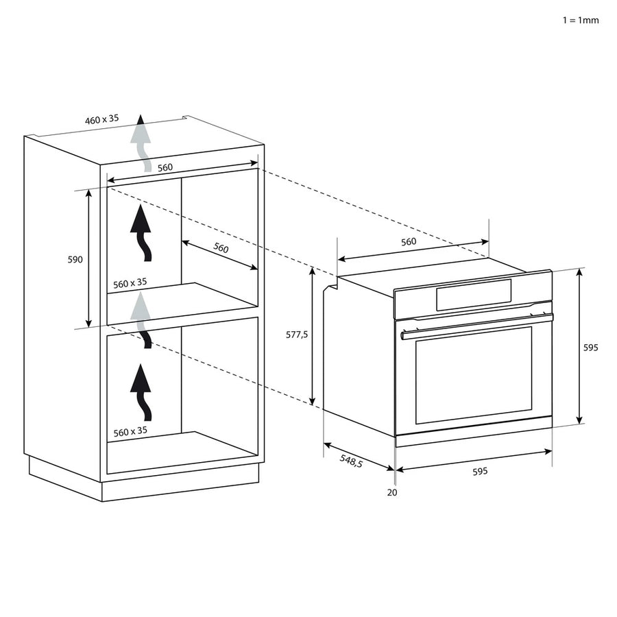 Candy F IDC N605 Built-in single oven - Black