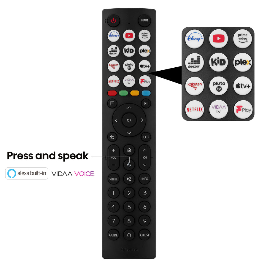 Hisense 65U6KQTUK 65'' Mini LED 4K UHD Smart TV - [Free 5-Year Parts & Labour Warranty]