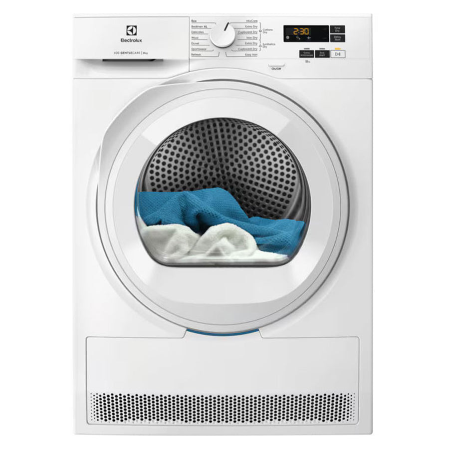 Electrolux EDHI618WD 8kg 600 GentleCare® Heat Pump Condenser Tumble Dryer