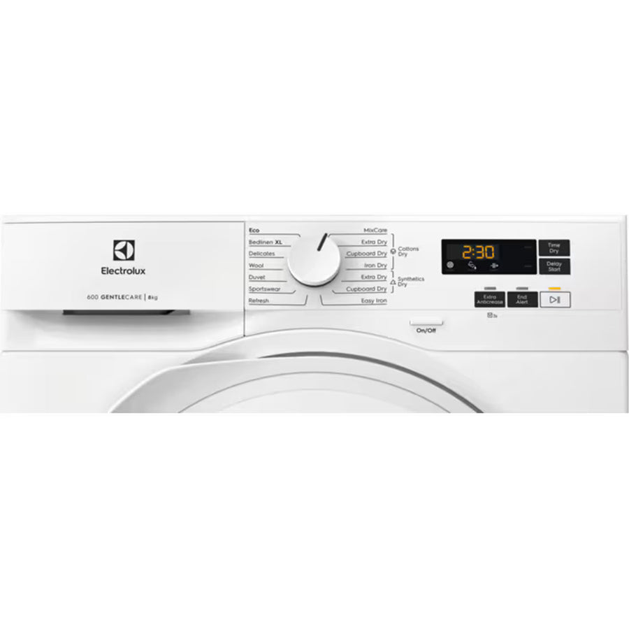Electrolux EDHI618WD 8kg 600 GentleCare® Heat Pump Condenser Tumble Dryer