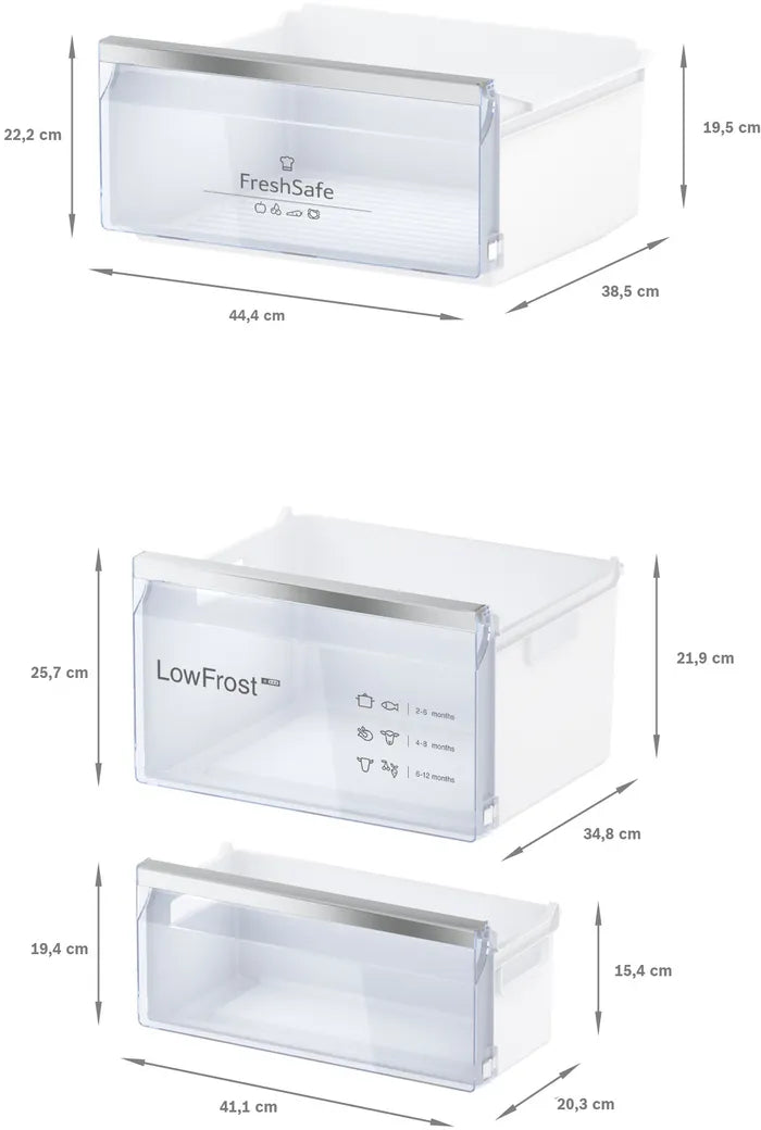 Neff KI5872SE0G N30 Low Frost built-in 70/30 Fridge freezer [sliding hinge]