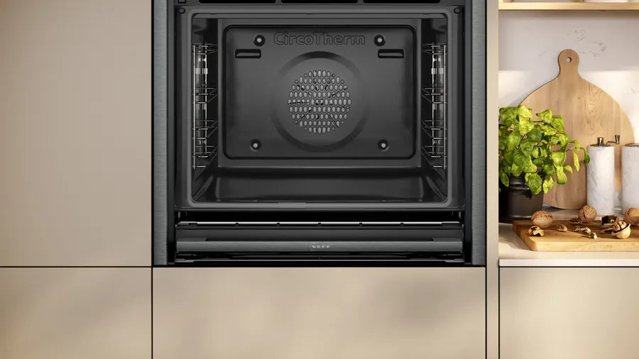 Neff N90 B64VS71G0B Hide&Slide® Built-in Oven With Vario Steam - Graphite Grey [£150 cashback]