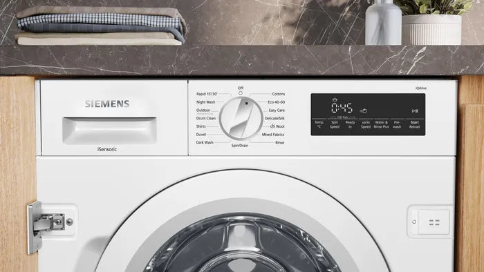 Siemens iQ700 WI14W502GB Built-in 8kg 1400rpm Washing machine - White [Free 5-year parts & labour guarantee]