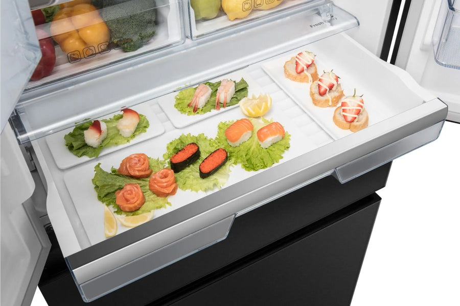 Hisense RF540N4WFE PureFlat Fridge Freezer - Black Stainless Steel