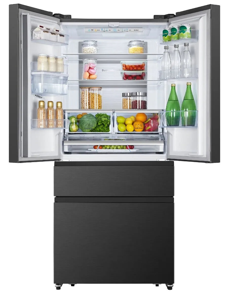 Hisense RF540N4WFE PureFlat Fridge Freezer - Black Stainless Steel