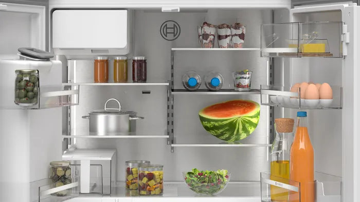 Bosch KFI96APEAG Series 6 Total No Frost French door Fridge Freezer Non-Plumbed Ice & Water - Brushed steel