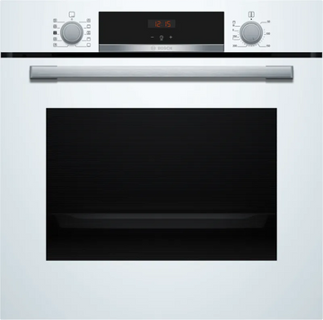 Bosch HQA534BW3B Series 4 Multifunction Steam Single Oven - White