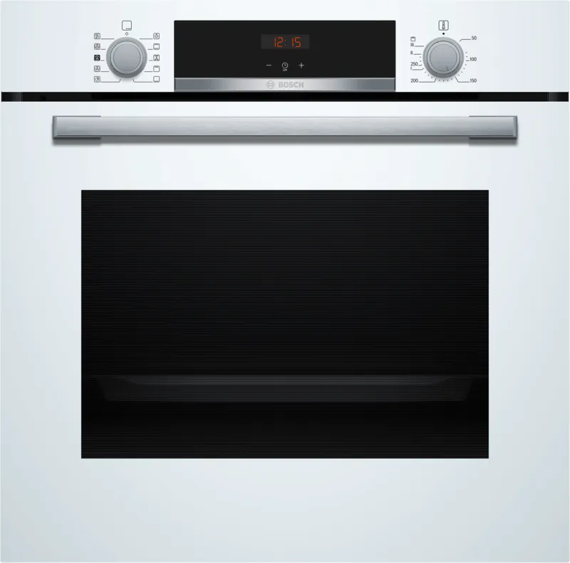 Bosch HQA534BW3B Series 4 Multifunction Steam Single Oven - White