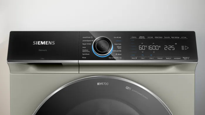 Siemens WG56B2A3GB iQ700 10kg 1600rpm Washing Machine, Silver Inox
