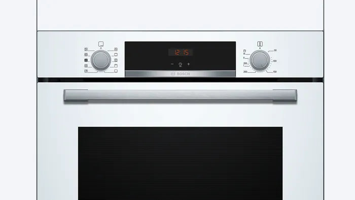 Bosch HQA534BW3B Series 4 Multifunction Steam Single Oven - White