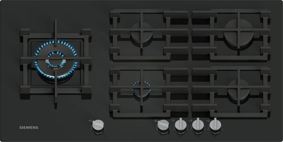 Siemens iQ500 EP9A6MI40 5 Burner 90cm Gas hob - Tempered Black Glass