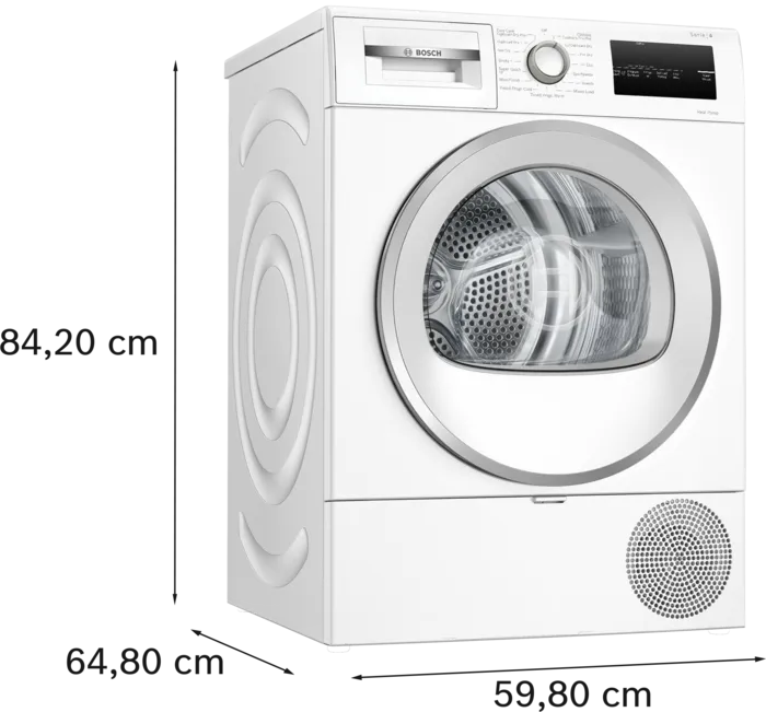 Bosch WTH85224GB 8kg Heat Pump Tumble Dryer - White